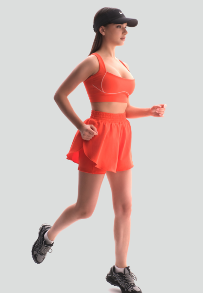 Двойные шорты Pulse Burnt Orange